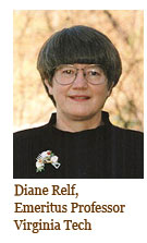 Diane Relf, Emeritus ProfessorVirginia Tech