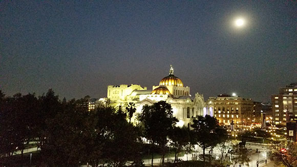 Moon over Mexico City