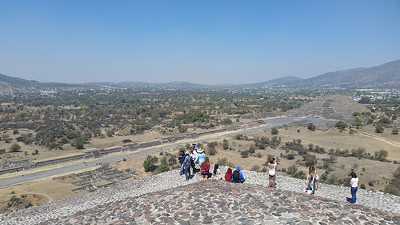View from the top of the Pyramid of the Sun